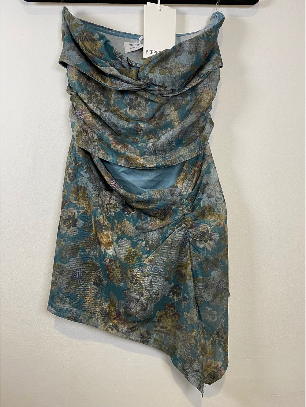 Peppermayo Strapless Floral Print Dress Size M